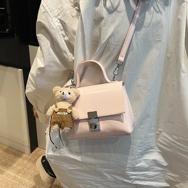 Yalu PU Handbag, Shoulder Bag, Crossbody Bag Regular Women's Black/Light Pink/White/Light Yellow-9