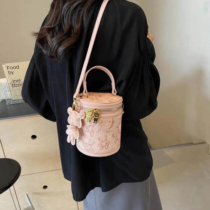Yalu PU Shoulder Bag, Crossbody Bag, Handbag Women's Black/Ecru/Brown/Pink-23