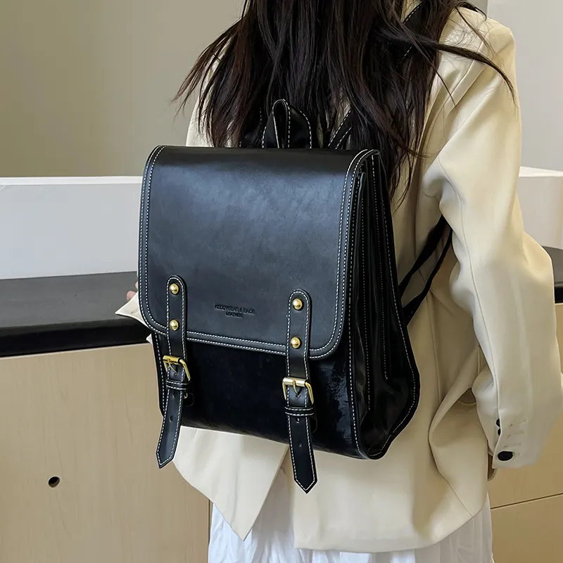 Yalu PU Backpack Women's Pink/Ecru/Silver/Black-26