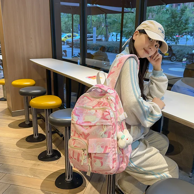 Yalu Nylon Backpack Unisex Multicolor-14