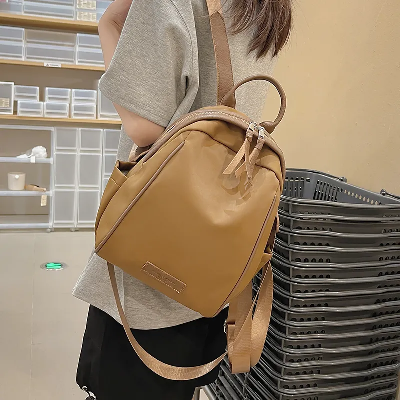 Yalu Nylon Backpack Regular Unisex White/Black/Khaki/Blue/Dark Brown-20