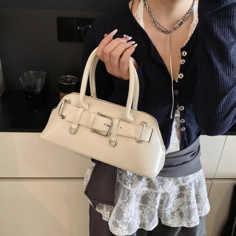 Yalu PU Bowling Bag, Shoulder Bag, Crossbody Bag, Handbag Women's White/Black/Yellow/Pink/Blue-5