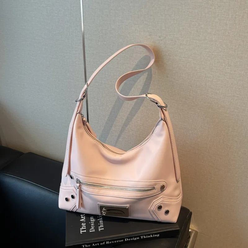 Yalu PU Shoulder Bag, Handbag, Crossbody Bag Regular Women's Black/Ecru/Burgundy/Pink-23