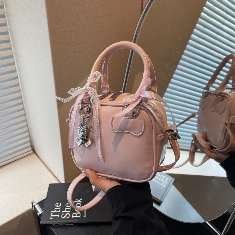 Yalu PU One Shoulder Handbags Women's Black/Pink/Ecru/Red/Blue-10