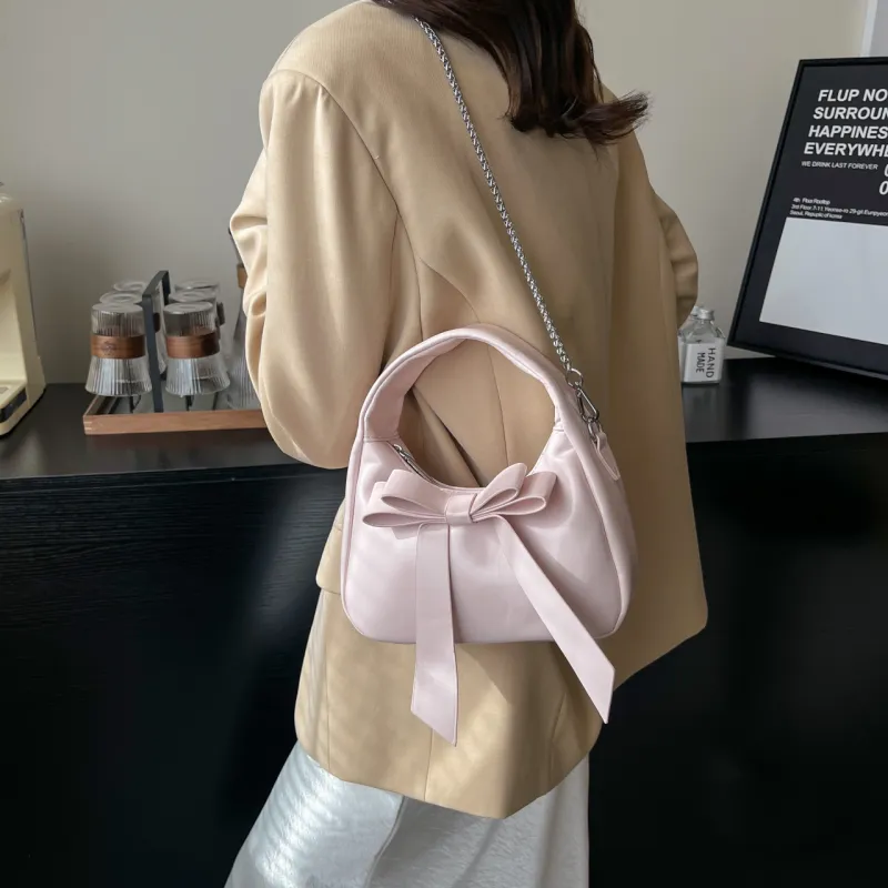 Yalu PU Shoulder Bag, Crossbody Bag, Handbag Regular Women's Silver/Black/Pink/White-19