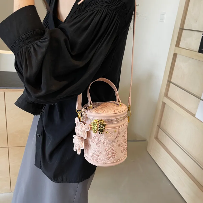 Yalu PU Shoulder Bag, Crossbody Bag, Handbag Women's Black/Ecru/Brown/Pink-24