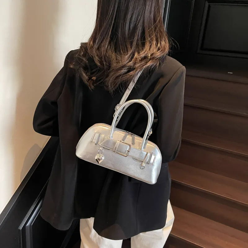 Yalu PU Shoulder Bag, Crossbody Bag, Handbag Women's Black/Ecru/Silver/Pink/Green/Blue-20