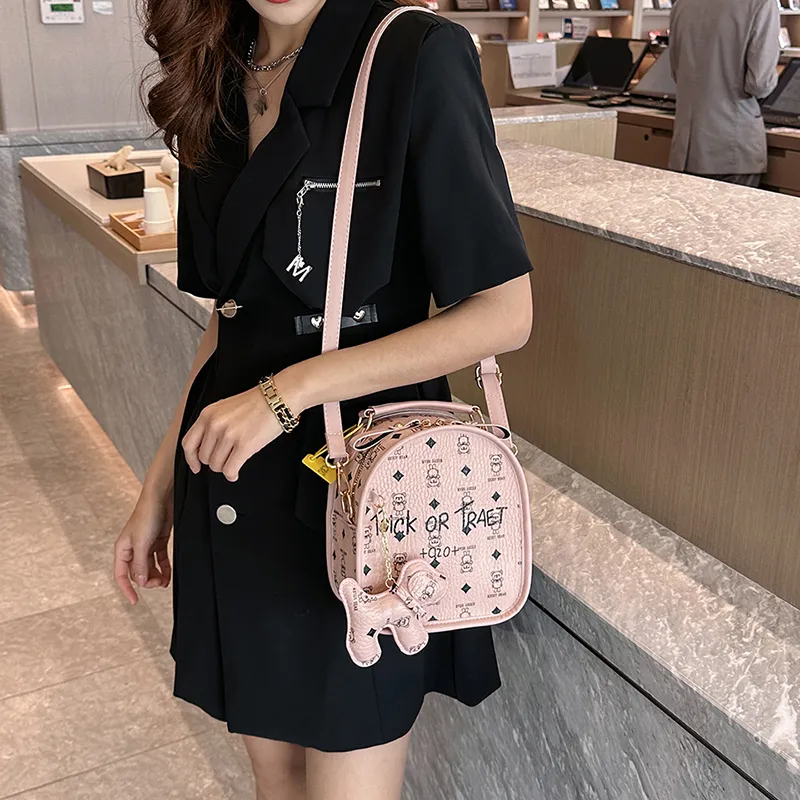 Yalu PU Backpack Regular Women's White/Brown/Coffee/Pink-22