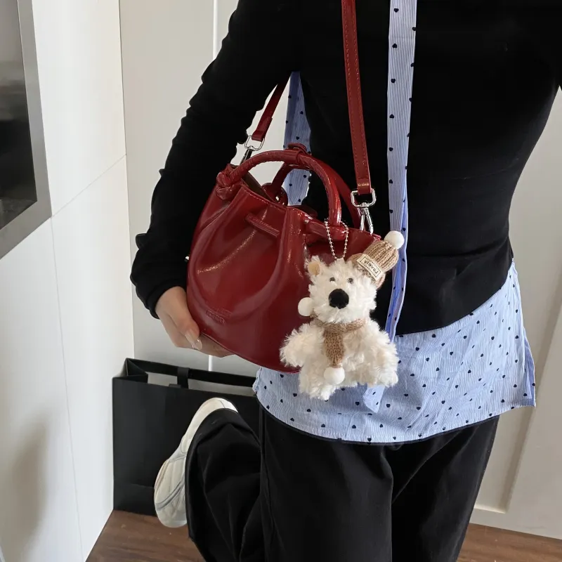 Yalu PU Bucket Bag, Handheld Shoulder Bag, Crossbody Bag, Handbag Regular Women's Multicolor-25