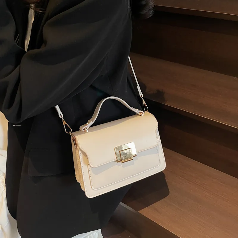 Yalu PU Handbag Women's Black/Ecru/Brown/Blue-13