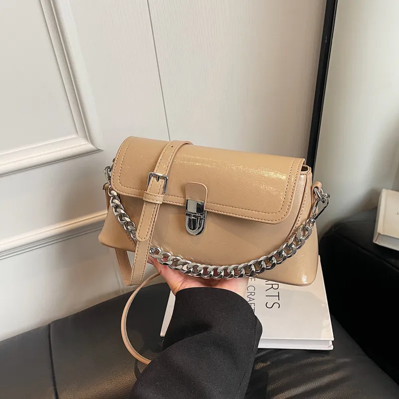 Yalu PU Handbag Women's Silver/Ecru/Khaki/Green/Black-17