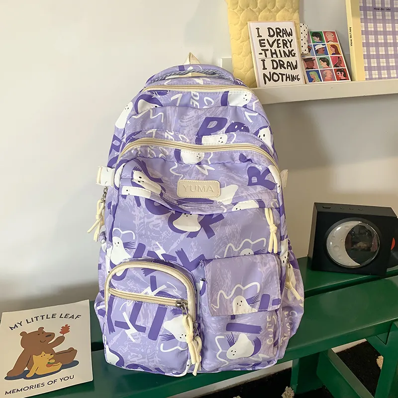 Yalu Nylon Backpack Unisex Multicolor-22