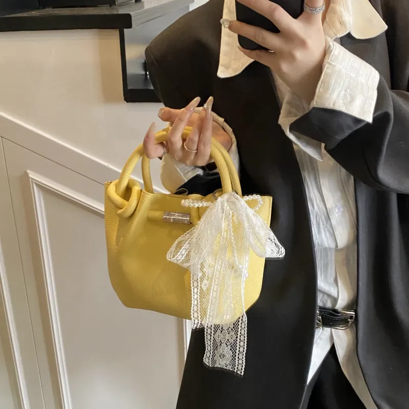 Yalu PU Shoulder Bag, Crossbody Bag, Handbag Women's Black/Yellow/Pink/Light Blue/Ecru-10
