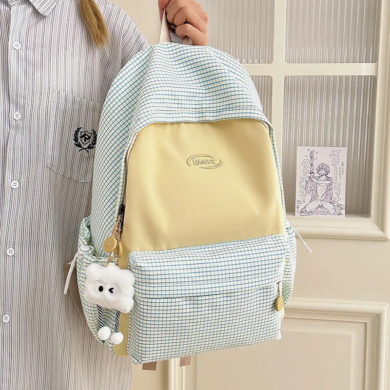 Yalu Nylon Backpack Women's Pink/Blue/Black/Yellow/Green-22