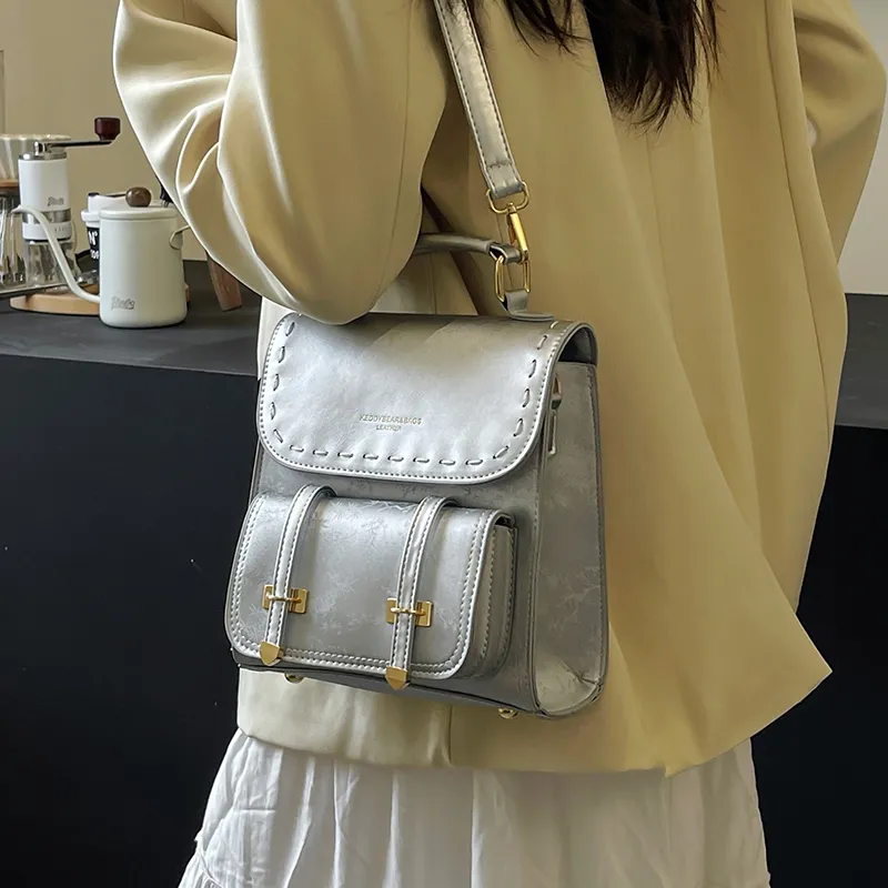 Yalu PU One Shoulder Crossbody Backpack Women's Multicolor-18