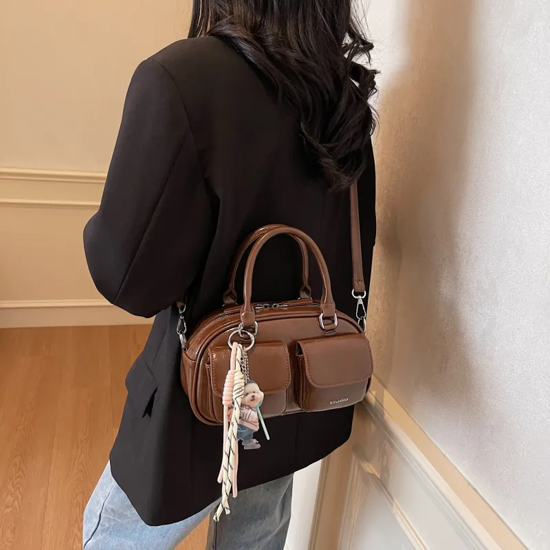 Yalu PU Handbag, Shoulder Bag, Crossbody Bag Regular Women's Pink/Coffee/Beige Gray/Ecru/Black-13