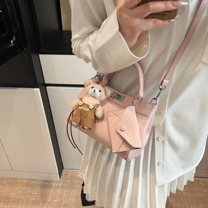 Yalu PU Handbag, Shoulder Bag, Crossbody Bag Regular Women's Black/Pink/Silver/White-7