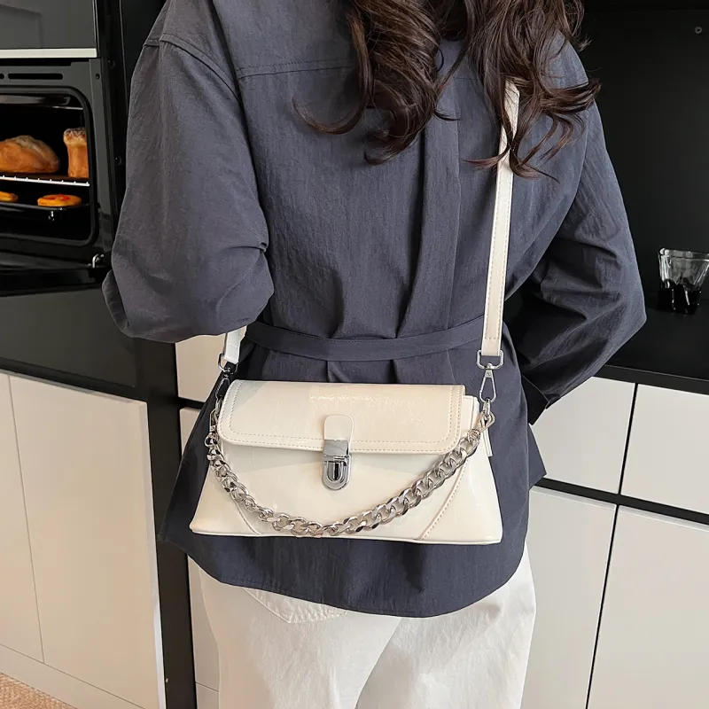 Yalu PU Handbag Women's Silver/Ecru/Khaki/Green/Black-13