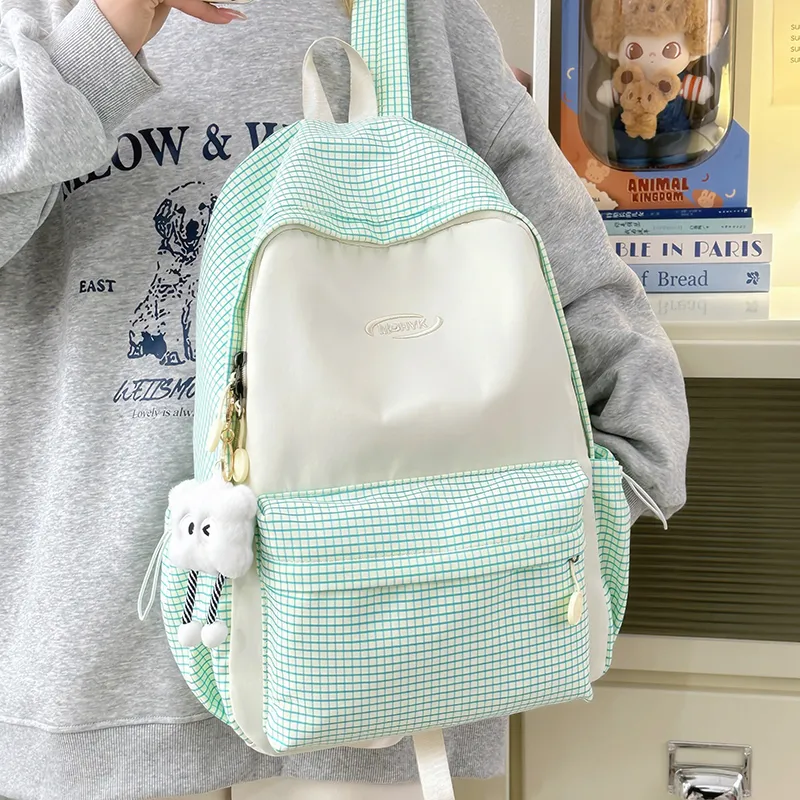 Yalu Nylon Backpack Women's Pink/Blue/Black/Yellow/Green-28