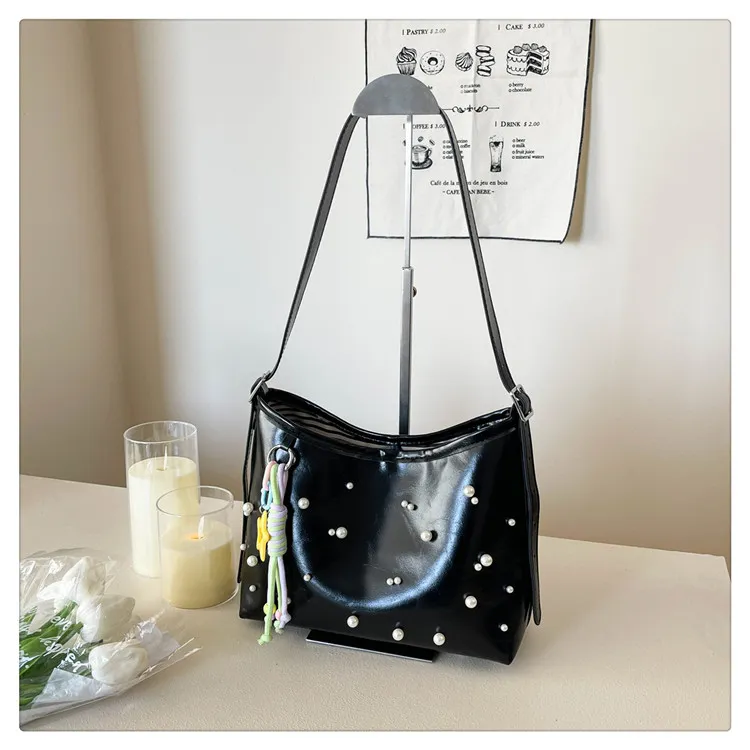 Yalu PU Underarm Shoulder Bag Women's White/Pink/Black/Light Purple-11
