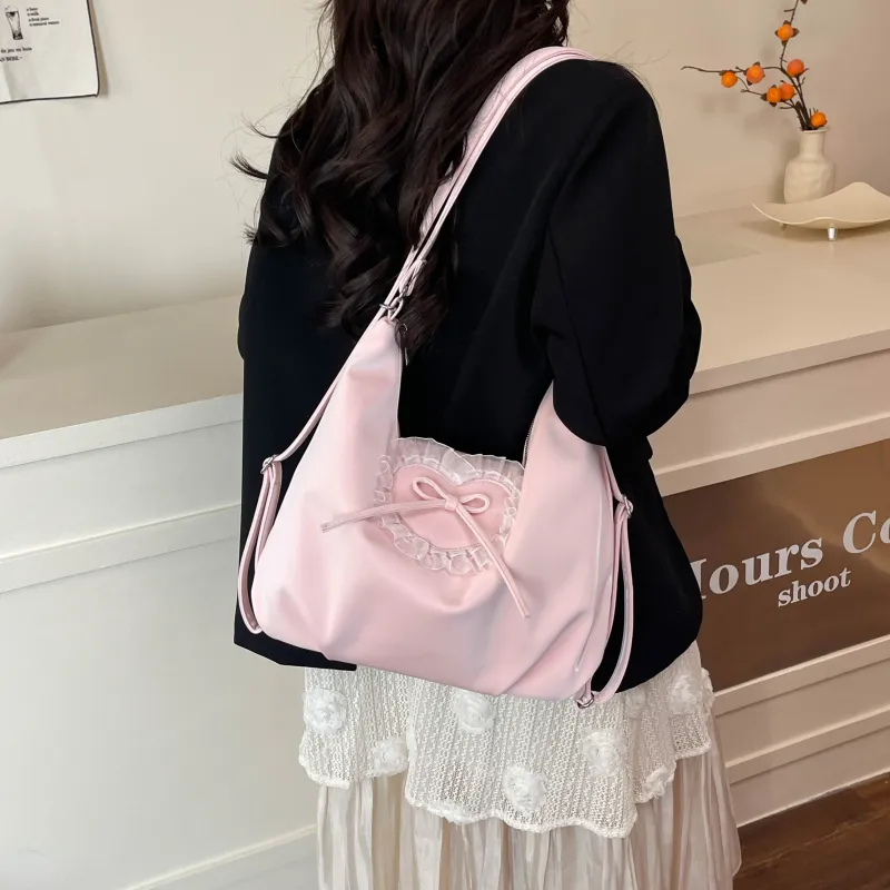 Yalu PU Backpack Shoulder Bag Regular Women's Black/Blue/Pink-13