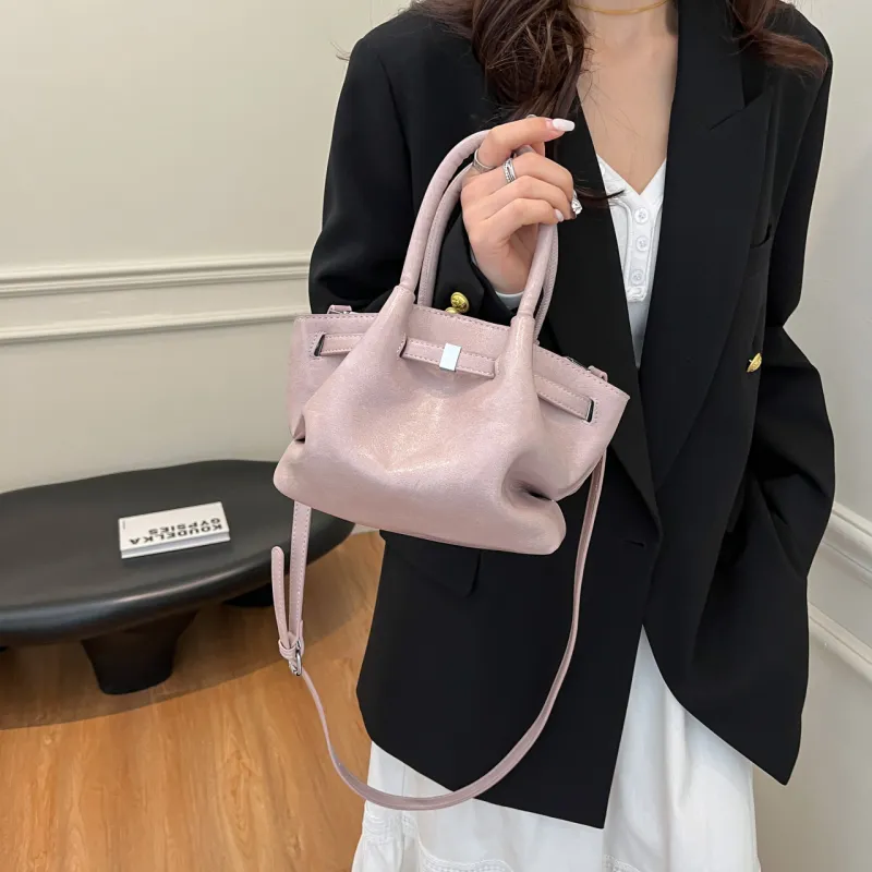 Yalu PU Shoulder Bag, Crossbody Bag, Handbag Women's Pink/White/Black-2