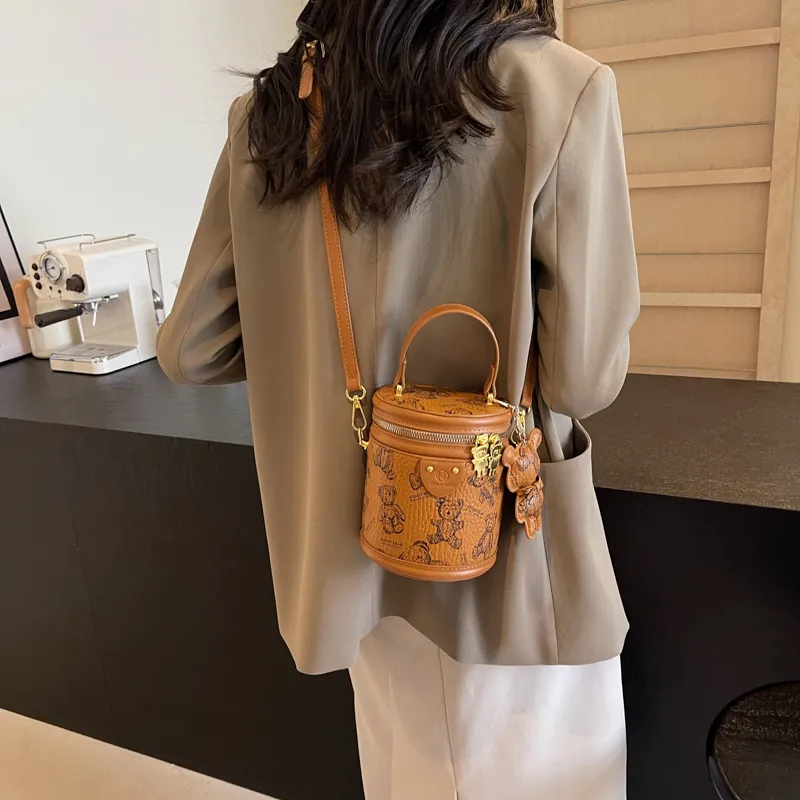Yalu PU Shoulder Bag, Crossbody Bag, Handbag Women's Black/Ecru/Brown/Pink-18