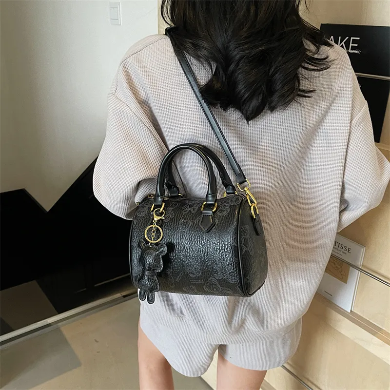 Yalu PU One Shoulder Handbag Women's White/Black/Pink/Brown-10