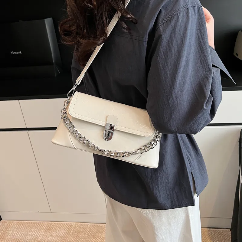 Yalu PU Handbag Women's Silver/Ecru/Khaki/Green/Black-11