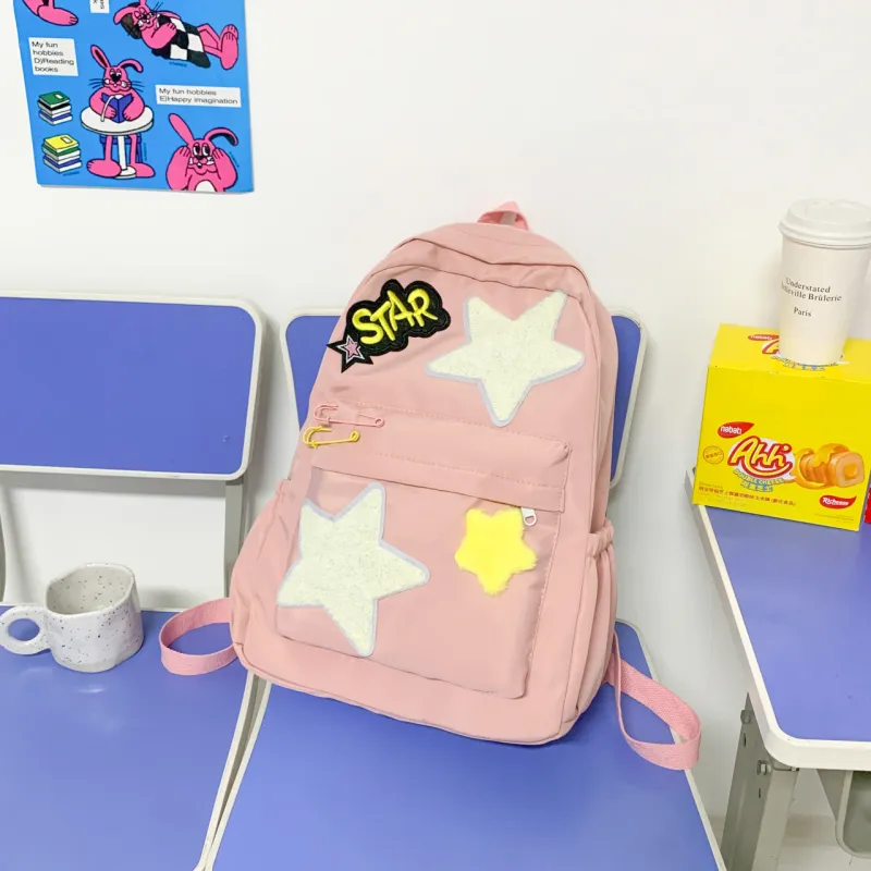 Yalu Nylon Backpack Women's Yellow/Green/Pink-13