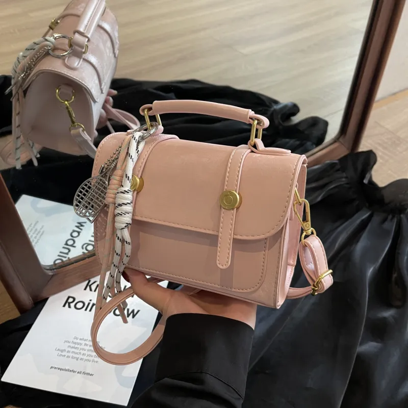 Yalu PU Shoulder Bag, Crossbody Bag, Handbag Women's Ecru/Pink/Khaki-9