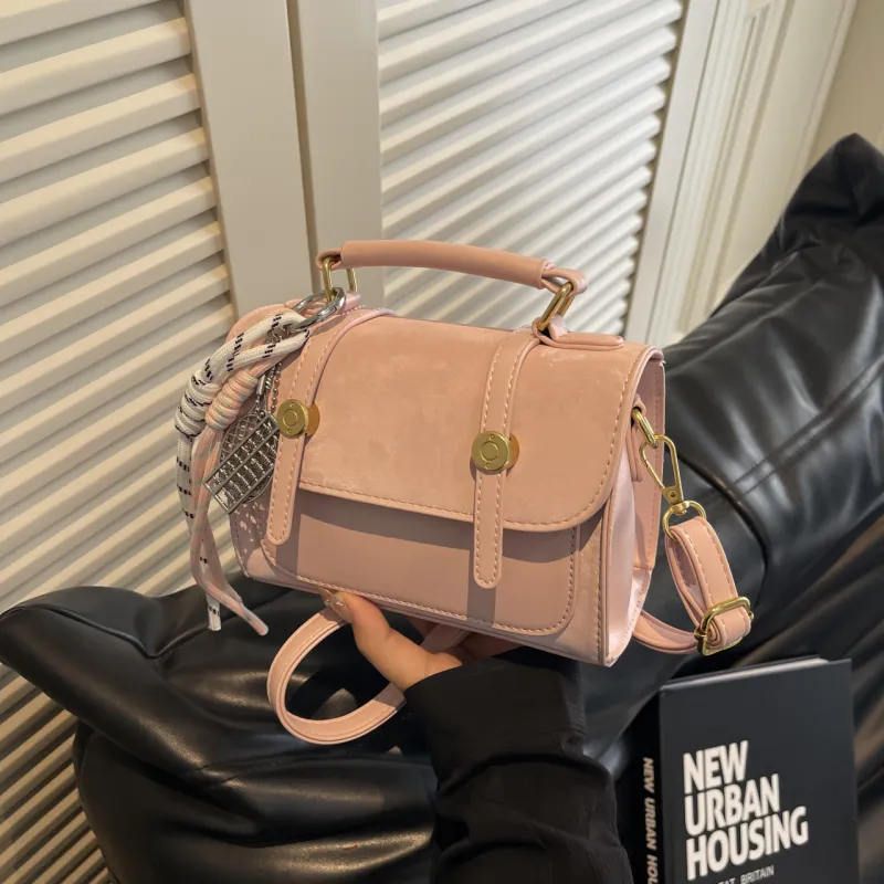 Yalu PU Shoulder Bag, Crossbody Bag, Handbag Women's Ecru/Pink/Khaki-10