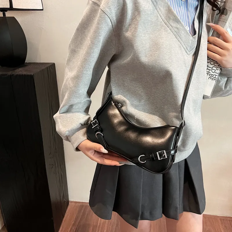 Yalu PU Crossbody Bag, Shoulder Bag Regular Women's Black/Yellow Brown/Ecru/Silver-6