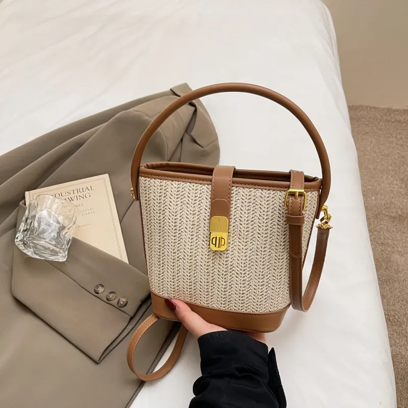 Yalu PU Handbag Women's Black/White/Khaki/Pink/Brown-30