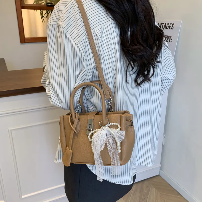 Yalu PU Handbag Women's White/Black/Khaki/Pink-17