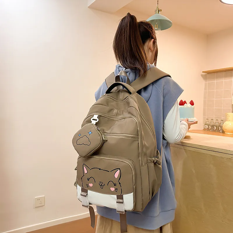 Yalu Nylon Backpack Unisex Multicolor-39