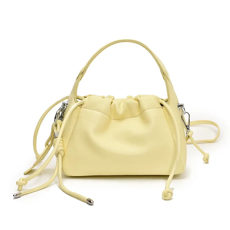 Yalu PU Handbag Regular Women's Black/Yellow/Pink/Light Blue/Ecru-8