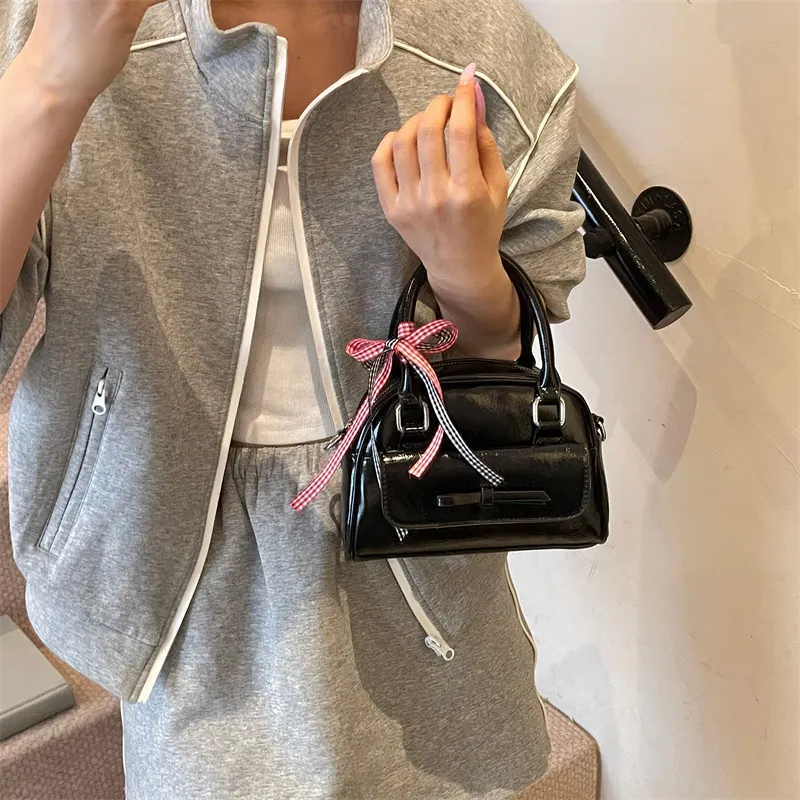Yalu PU Shoulder Bag, Crossbody Bag, Handbag Regular Women's Ecru/Red/Pink/Silver/Black-34