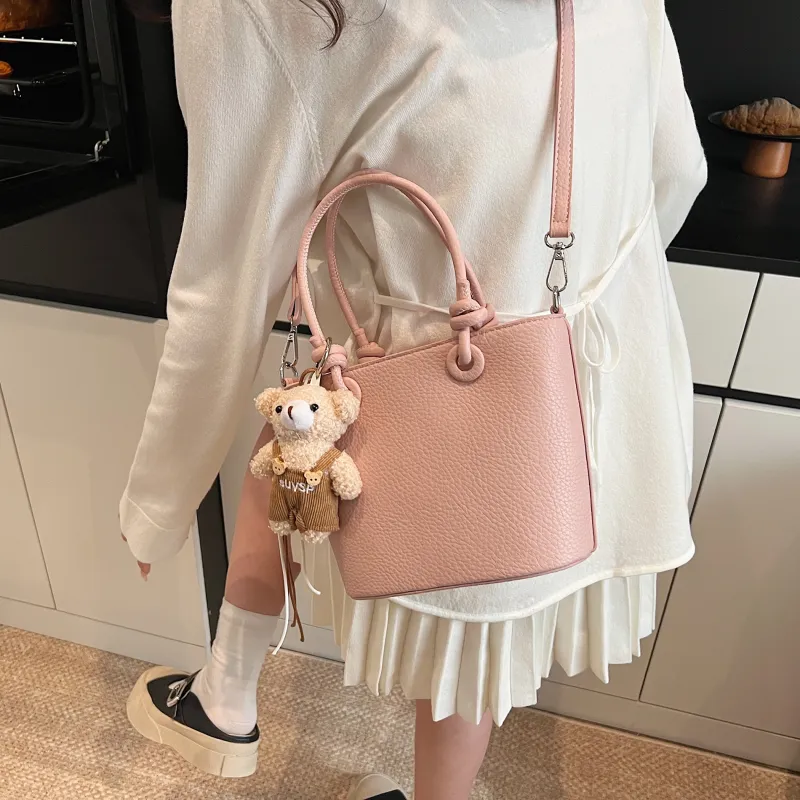 Yalu PU Handbag, Shoulder Bag, Crossbody Bag Regular Women's Black/White/Apricot/Pink-19