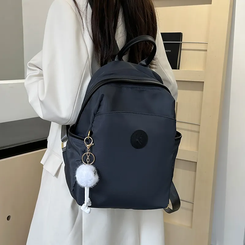 Yalu Nylon Backpack Unisex Ecru/Black Gray/Khaki-12