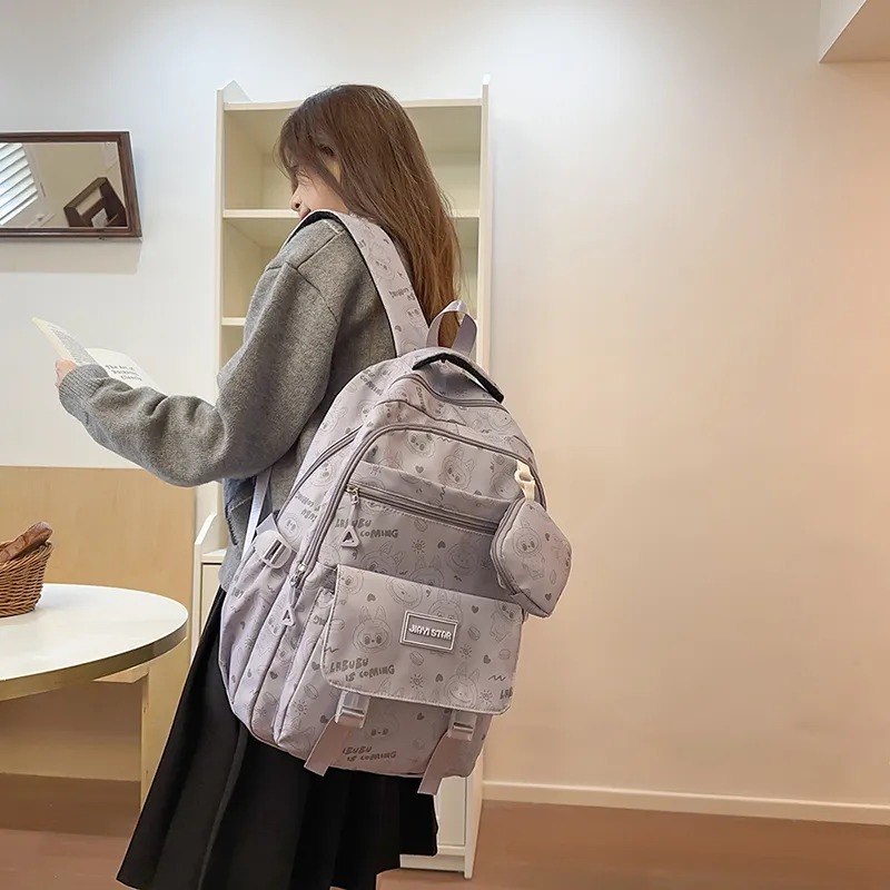 Yalu Nylon Backpack Unisex Multicolor-20