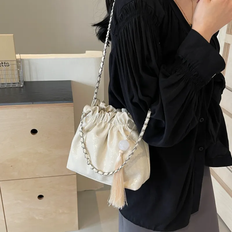 Yalu PU Crossbody Bag, Shoulder Bag Women's Black/Ecru/Silver/Pink-11