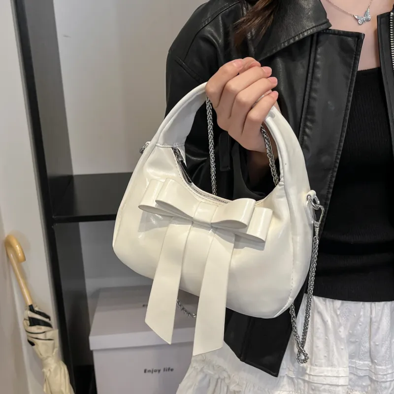 Yalu PU Shoulder Bag, Crossbody Bag, Handbag Regular Women's Silver/Black/Pink/White-23