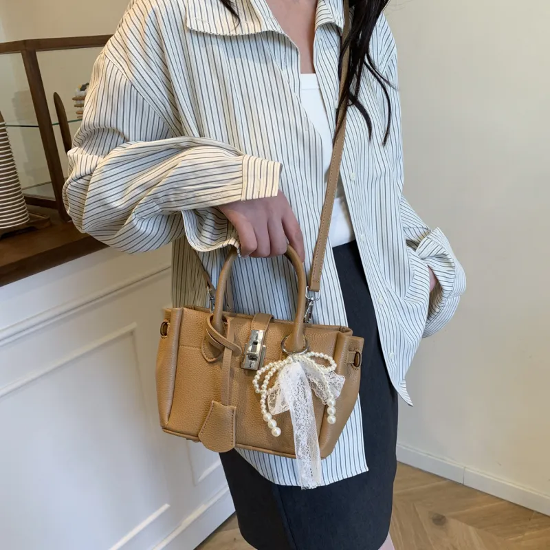 Yalu PU Handbag Women's White/Black/Khaki/Pink-15
