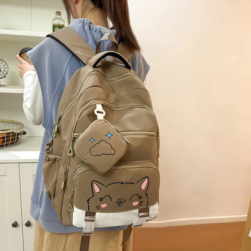 Yalu Nylon Backpack Unisex Multicolor-38