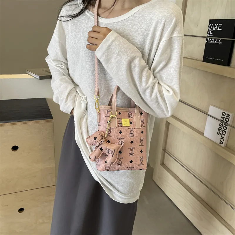 Yalu PU One Shoulder Handbag Women's Ecru/Pink/Brown/Coffee-12