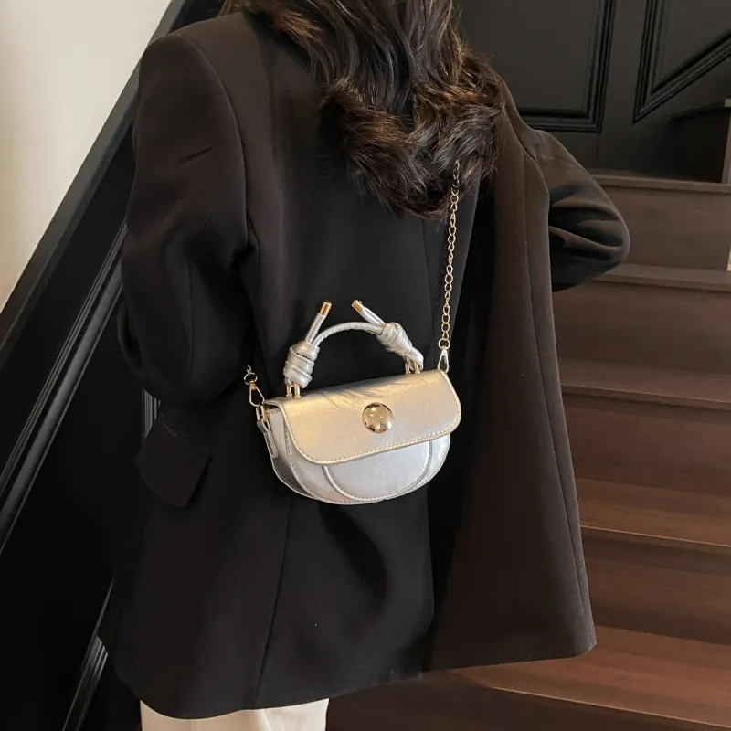 Yalu PU Handbag Women's Black/Pink/Khaki/Silver-21
