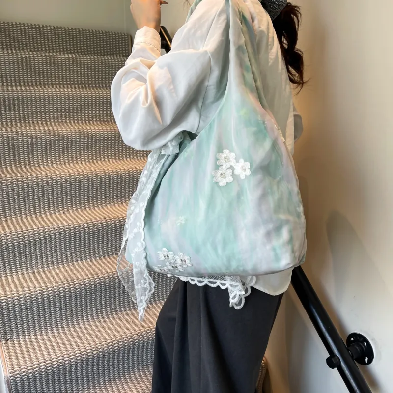 Yalu Chiffon Tote Bag, Shoulder Bag Women's Multicolor-3