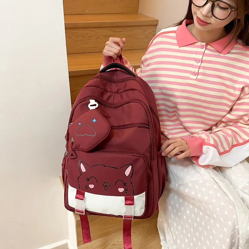 Yalu Nylon Backpack Unisex Multicolor-31