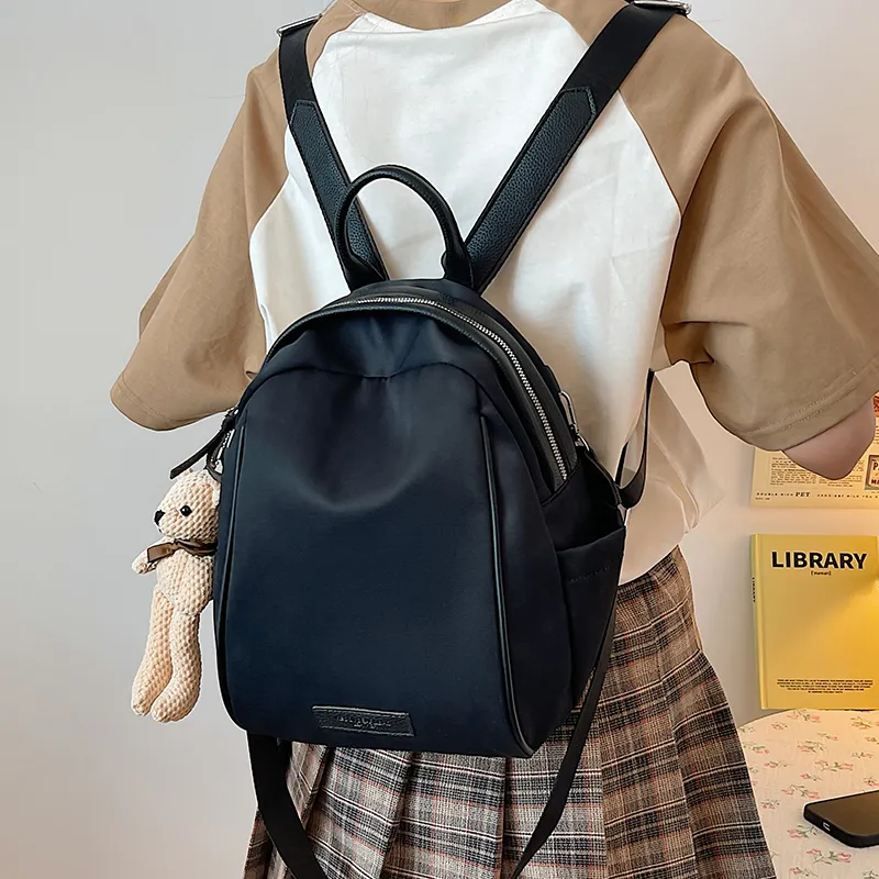Yalu Nylon Backpack Regular Unisex White/Black/Khaki/Blue/Dark Brown-7